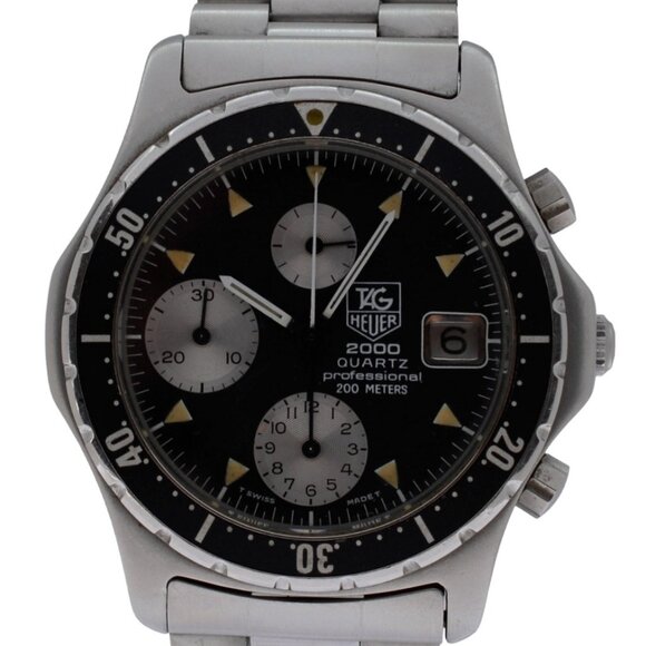 Vintage Men's 37mm Tag Heuer 2000 Series Quartz Chronograph Watch Ref 273.006/1! - Picture 3 of 10